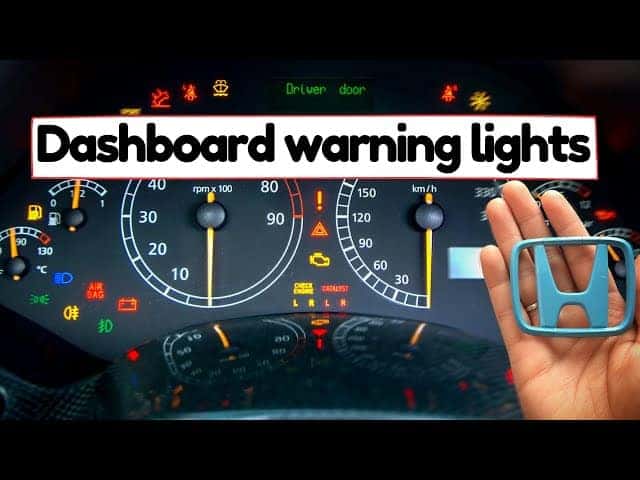 Honda Dashboard Lights Explained Honda Dash Symbols