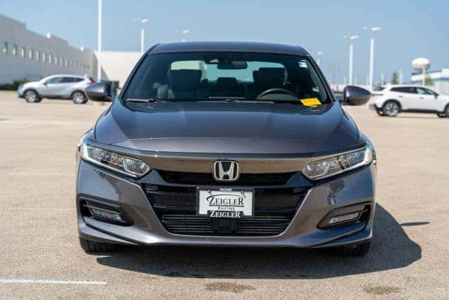 Front view of a certified Honda Accord sedan available at Zeigler Honda of Racine