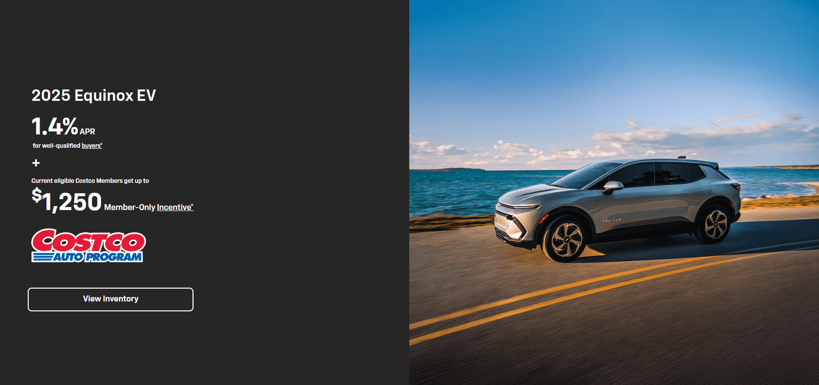 2025 Chevrolet Equinox driving along the central coast