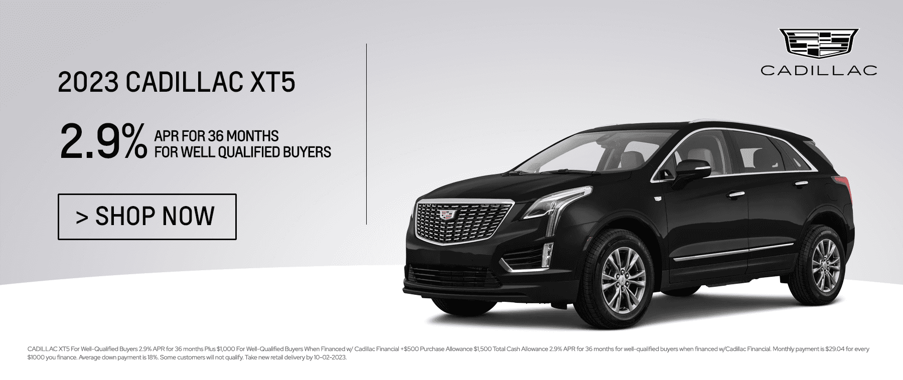 El Paso Cadillac XT5 2.9apr sept