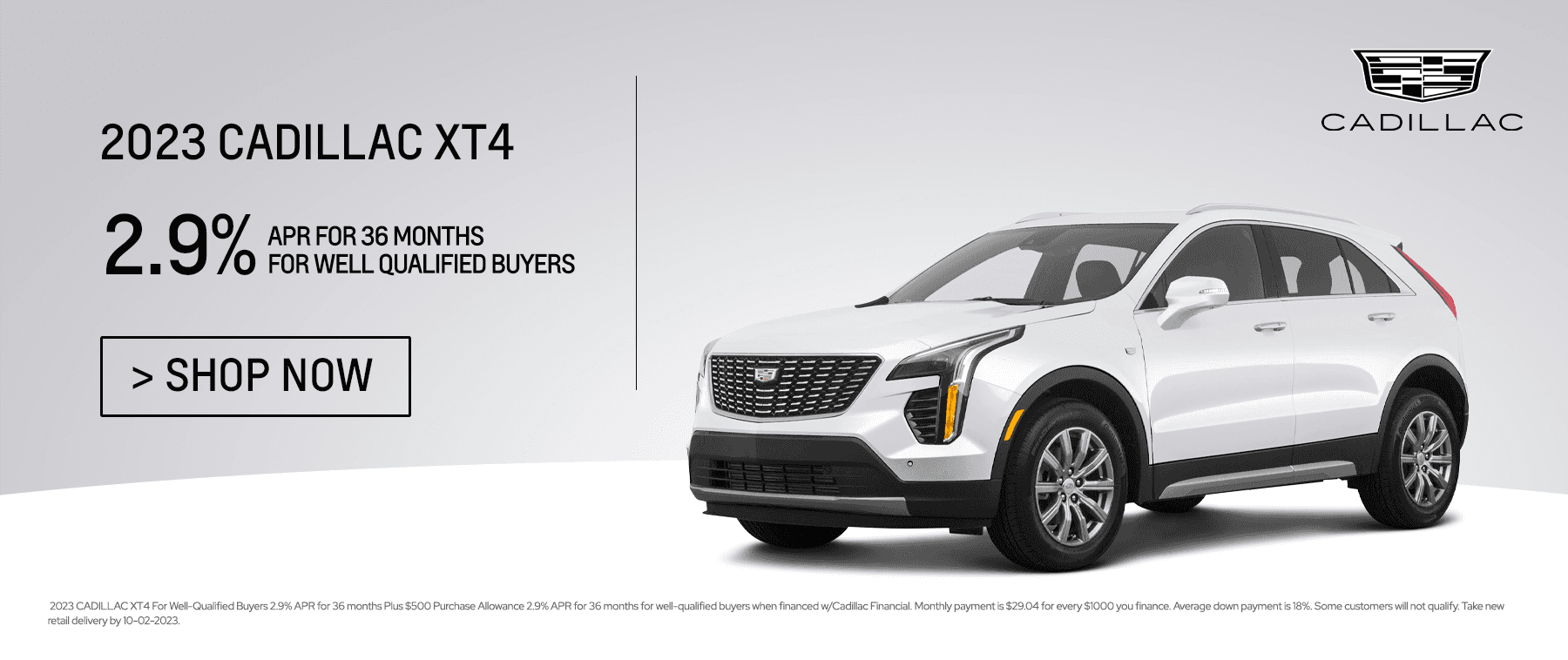 El Paso Cadillac XT 4 2.9apr sept