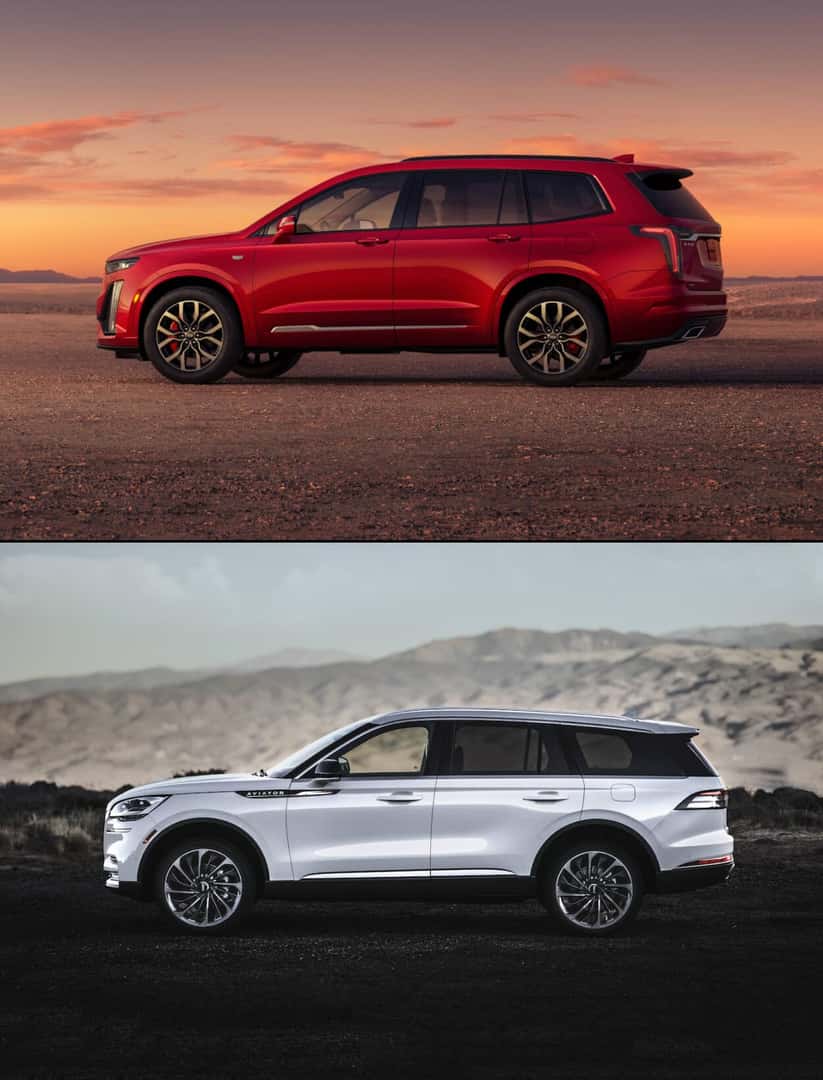 2024 Cadillac XT6 vs. 2024 Lincoln Aviator Colors