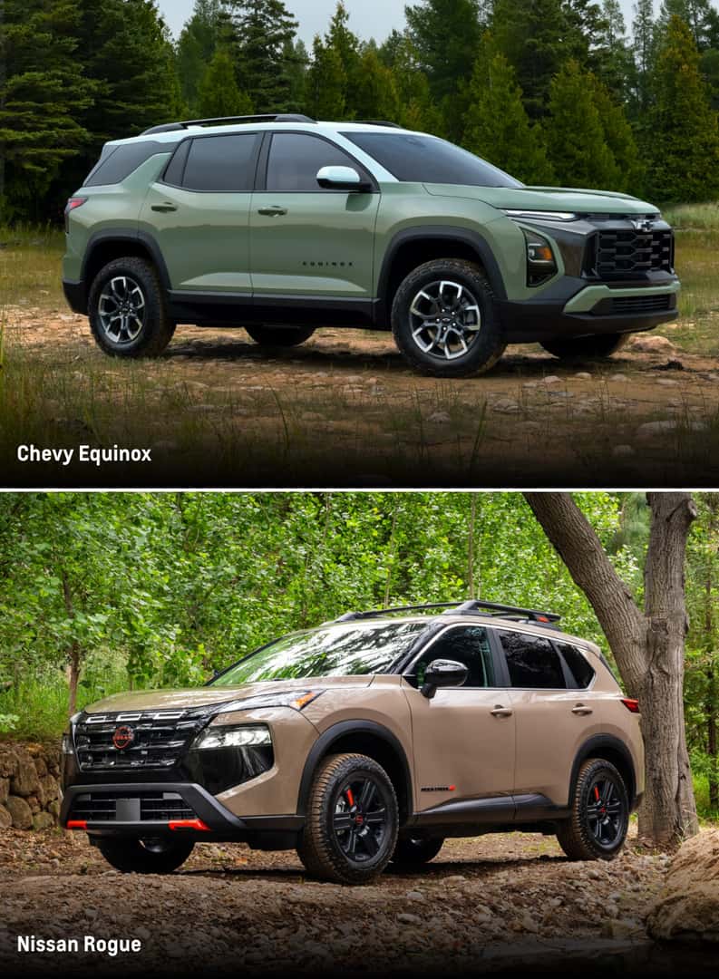 New Nissan Rogue vs. Chevy Equinox Specs