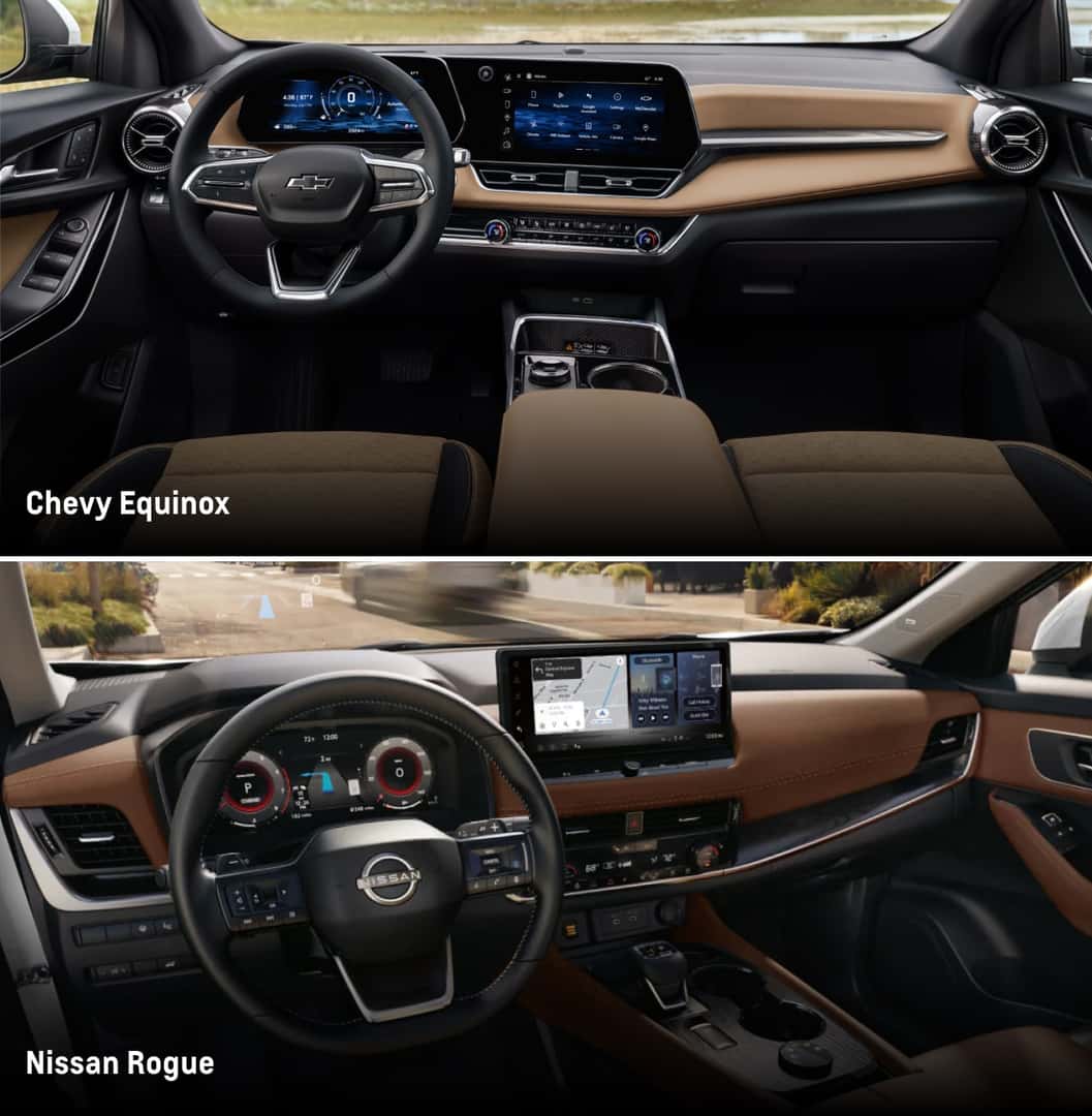 Nissan Rogue vs. Chevrolet Equinox Interior Dimensions