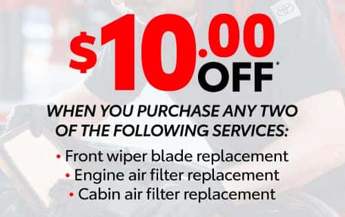 $10 Off With Purchase of Any 2 Services Below