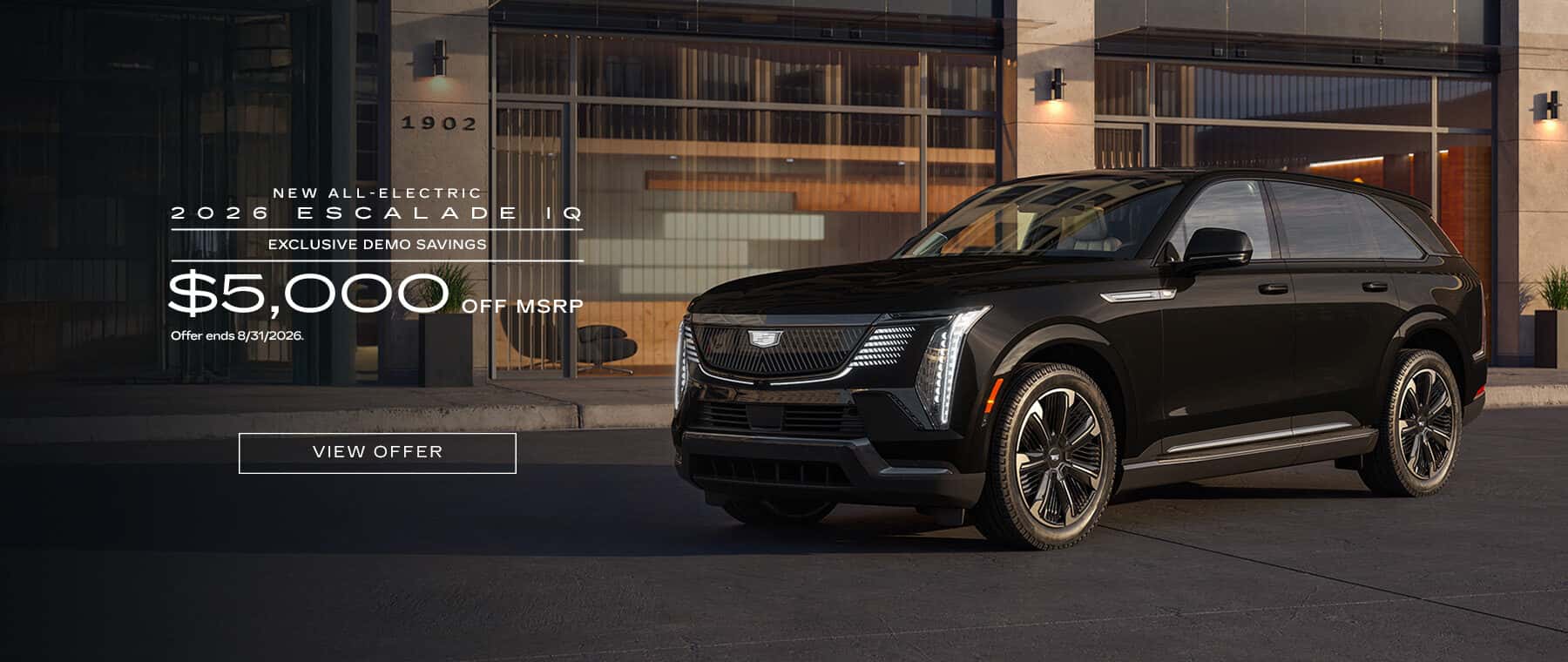 New 2026 Escalade IQ. $5,000 off MSRP for well-qualified buyers.