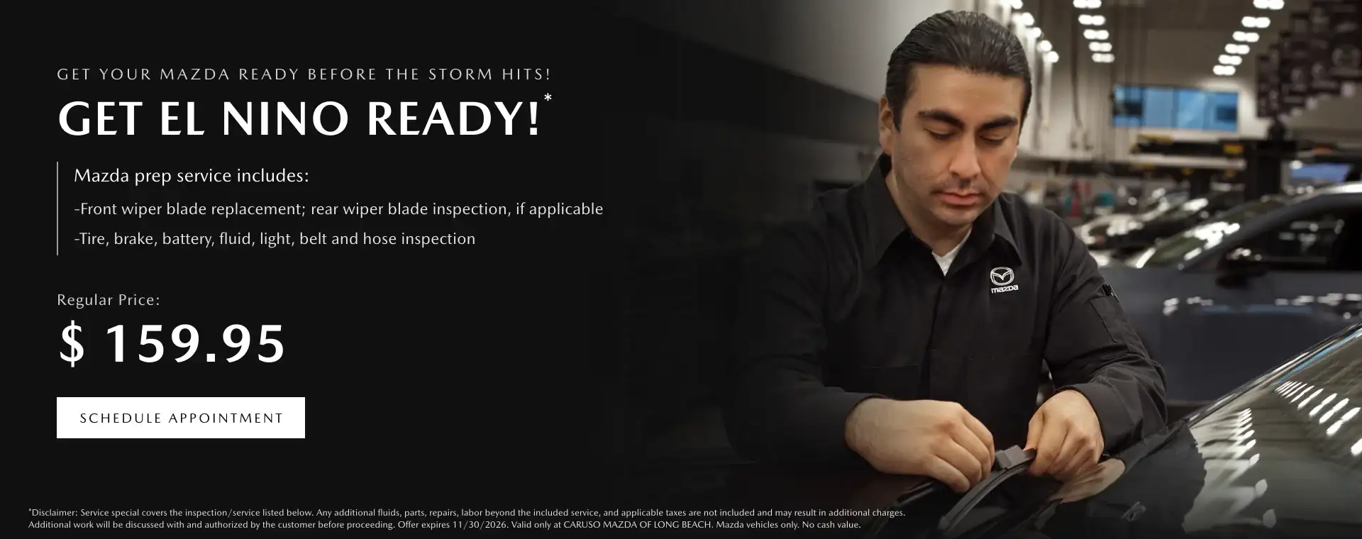 Caruso Mazda El Niño Sales Event with Mazda offers through November 30, 2026