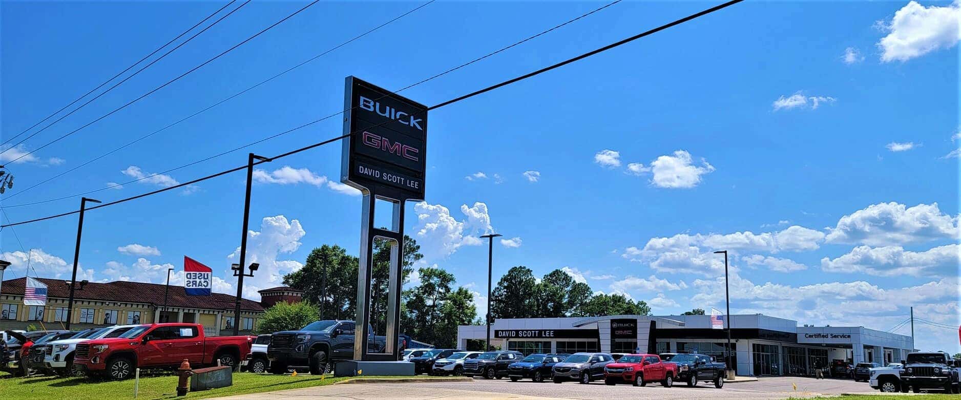 An exterior shot of a Buick GMC dealership.