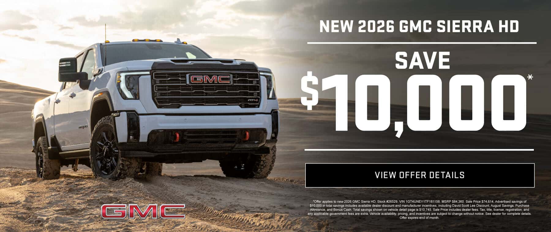 New 2026 GMC Sierra HD SAVE $10,000*