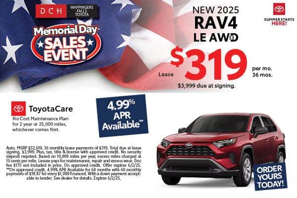 New 2025 Toyota RAV4 LE All-Wheel Drive SUV