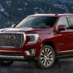 Red 2021 GMC Yukon XL Denali Parked