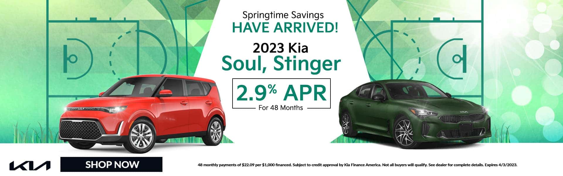 Springtime Savings Have Arrived! 2023 Kia Soul, Stinger 2.9% APR For 48 Months