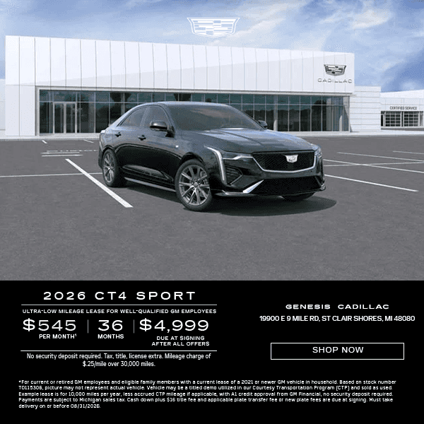 2026 Cadillac CT4 Sport Employee 