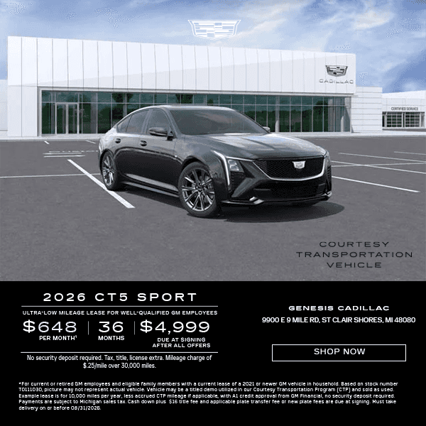 2026 Cadillac CT5 Sport Employee 