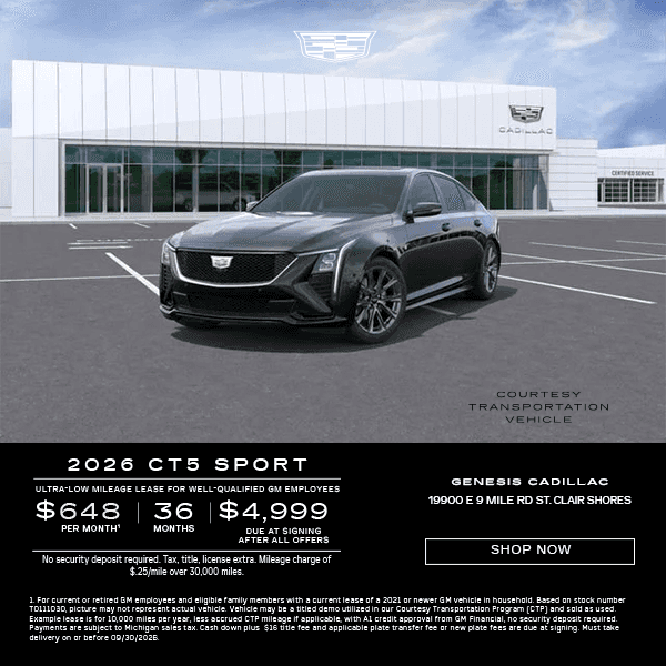 2026 Cadillac CT5 Sport Employee 