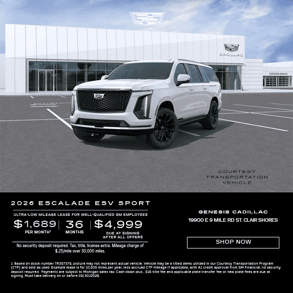 2026 Cadillac Escalade EVS Sport Employee