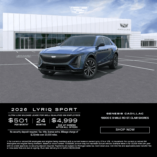 2026 Cadillac LYRIQ Sport Employee 