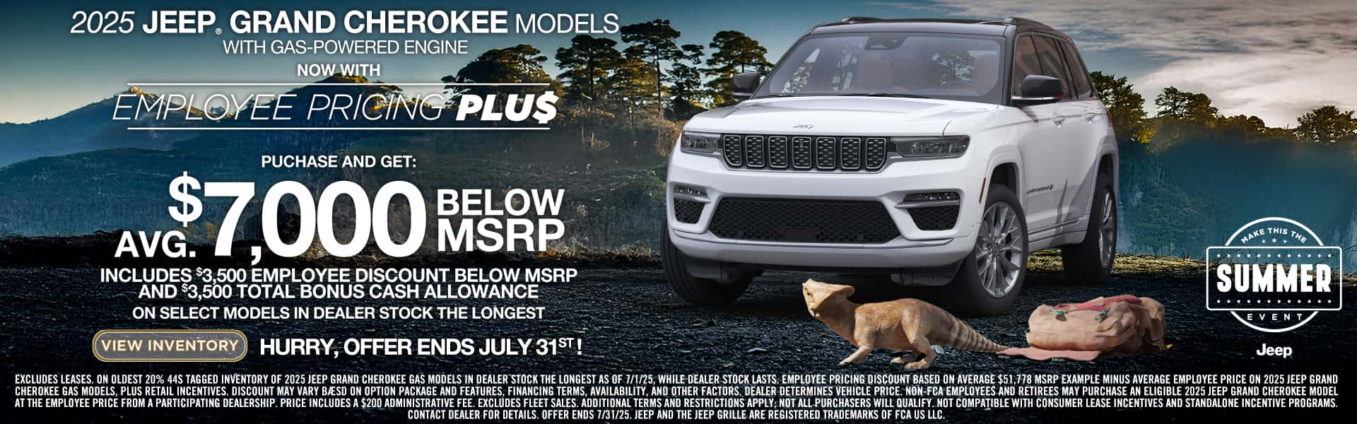 $7,000 below msrp on 2025 Jeep Cherokee Gas Models