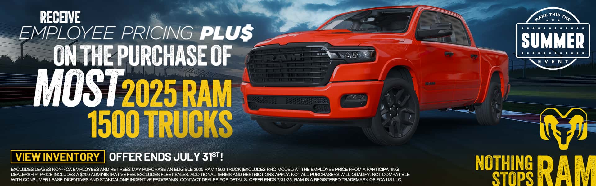 Employee Pricing on Ram 1500 on July