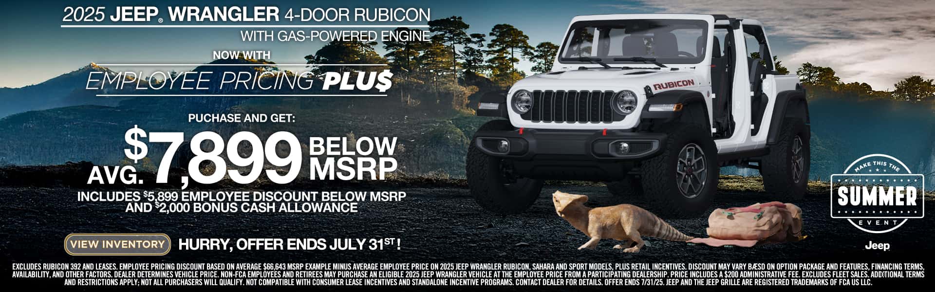 Employee Pricing on Jeep Wrangler 2025