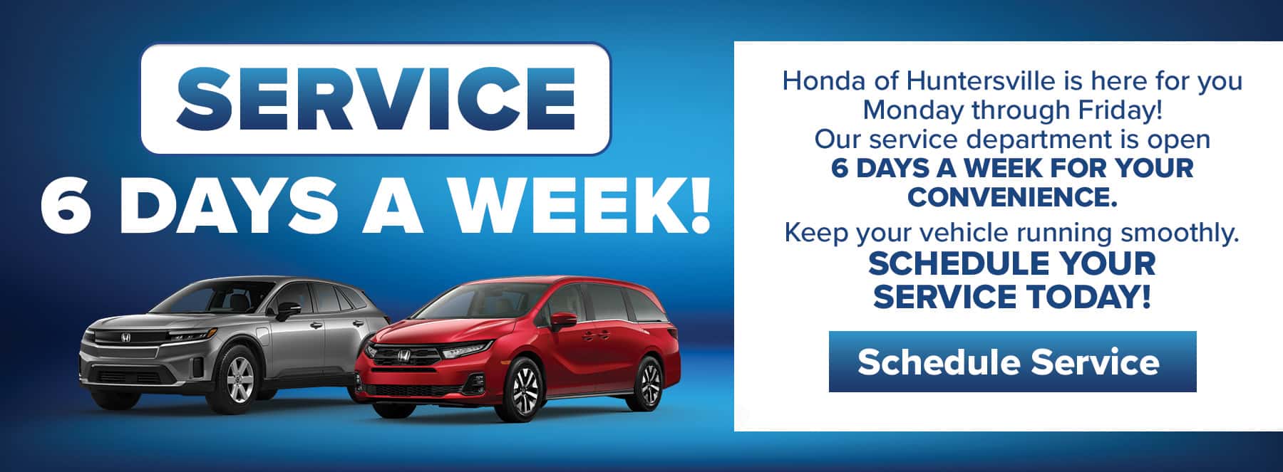 Service 6 Days a Week!