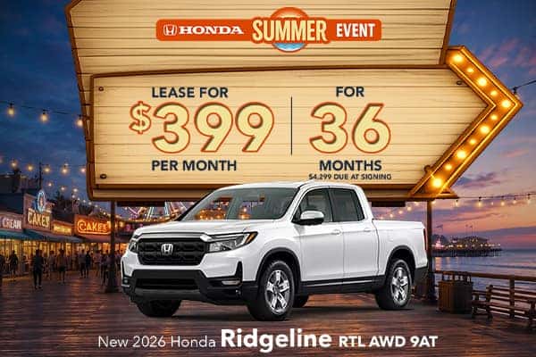 New 2026 Honda Ridgeline RTL AWD 9AT