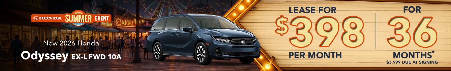 New 2026 Honda Odyssey EX-L FWD 10A
