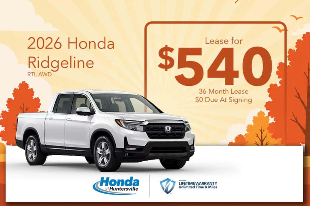 New 2026 Honda Ridgeline RTL AWD