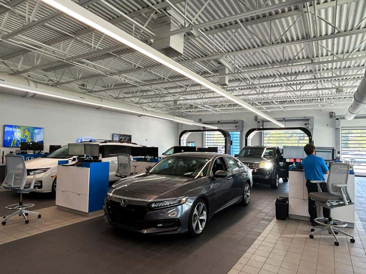The Honda of Huntersville service center's UVEye machine