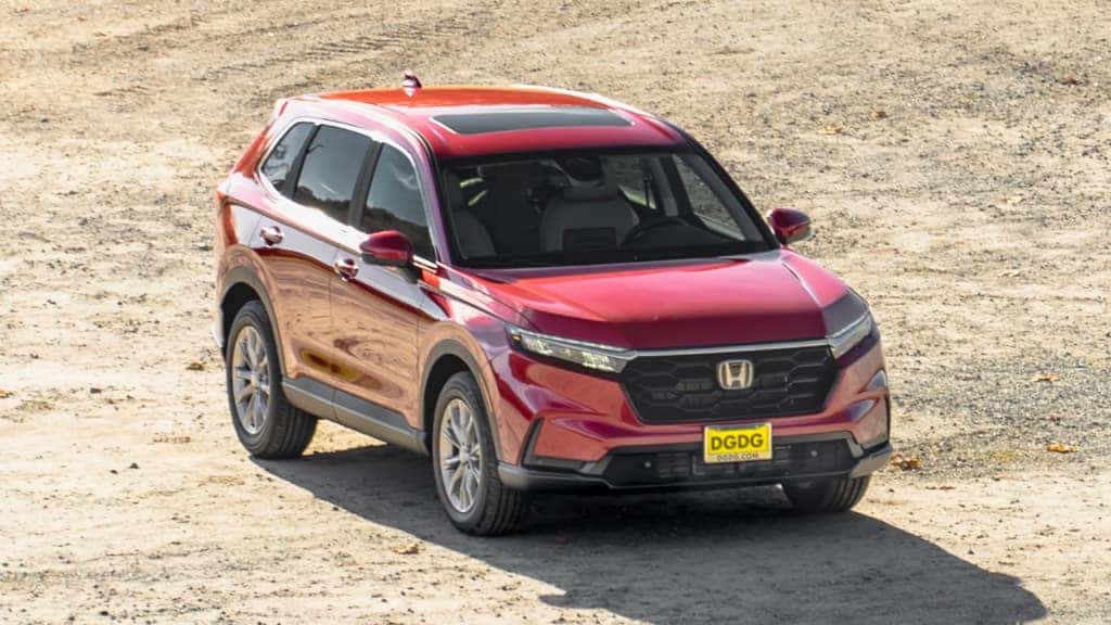 2023 Honda CR-V parked in a dirt road