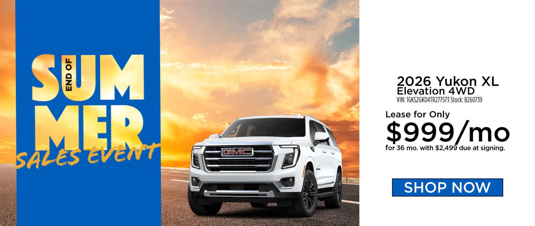 Aug 26 Yukon XL Lease Offer