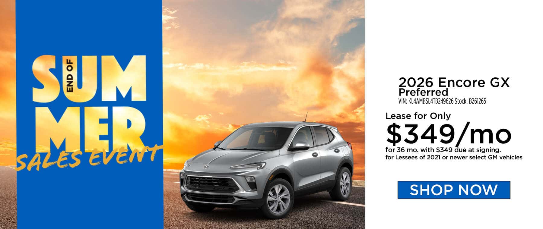 Aug 26 Encore GX Lease Offer