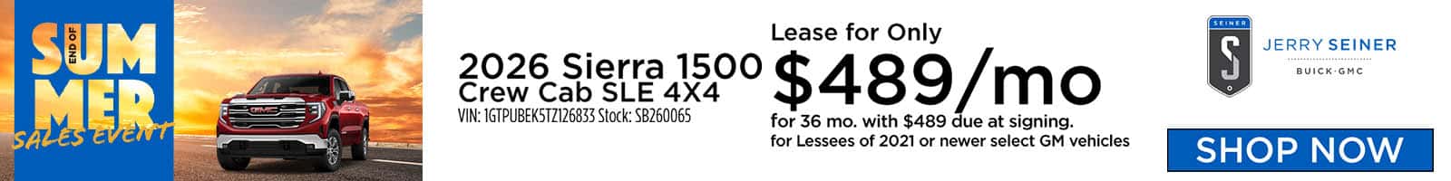 Aug 26 Sierra Lease $489