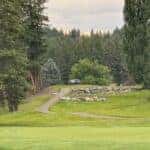Ford Bronco Sport ontop of a hill at Eagle Bend Golf Course during the Wanagan Tournament