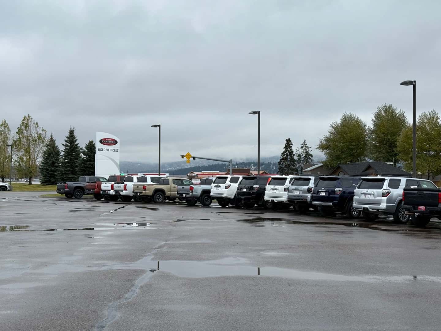 Various Used Toyota's on the Kalispell Toyota lot in the Flathead Valley