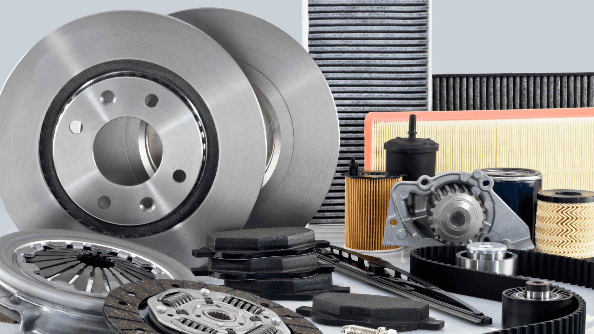 Stock image of various car parts