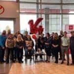 Kalispell Toyota employees holding balloons celebrating 14th anniversary of being in business