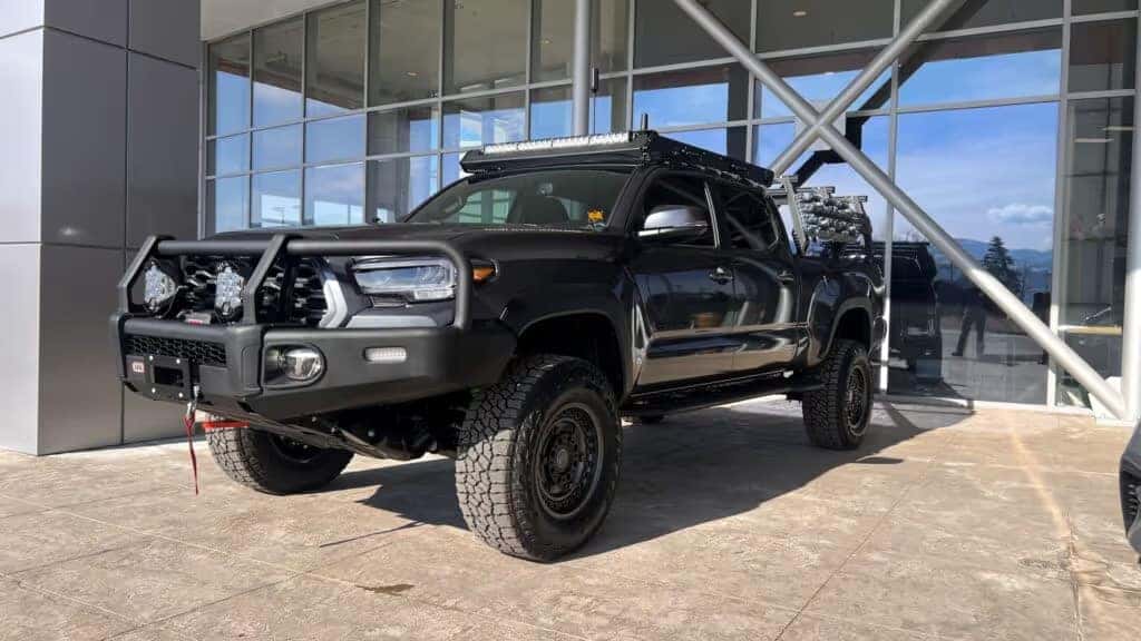 Toyota Tacoma lifted and kitted out with accessories