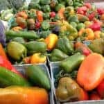Peppers at a farmer's market