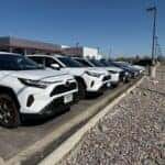 A few of the Kalispell Toyota Rental Department Vehicles on the Kalispell Toyota lot!
