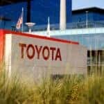 Toyota Sign outside one of the companies buildings