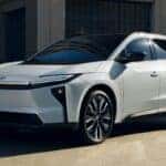 A white 2026 Toyota bZ lifestyle image