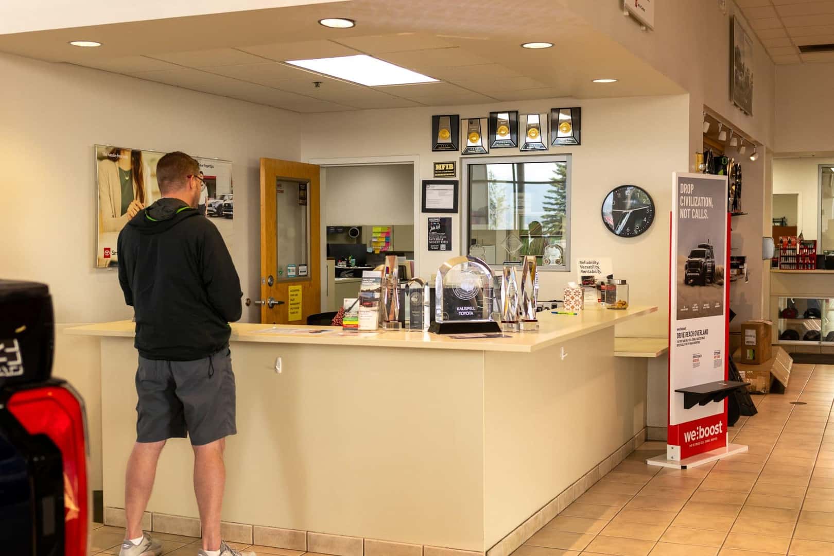 Toyota Rental Counter in the Kalispell Toyota building
