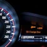 Oil change light indicating Land Rover service is needed