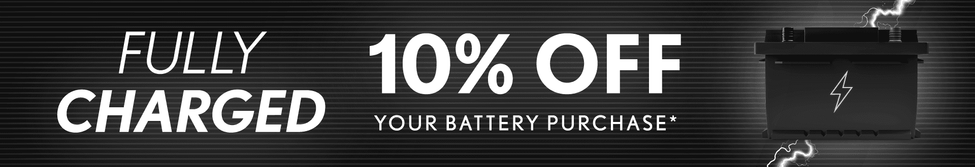10% off your battery purchase