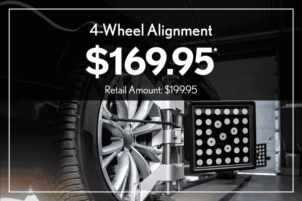 4-Wheel Alignment $169.95 Retail Amount of $199.95