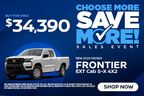 NEW 2026 NISSAN FRONTIER EXT Cab S-X 4X2
