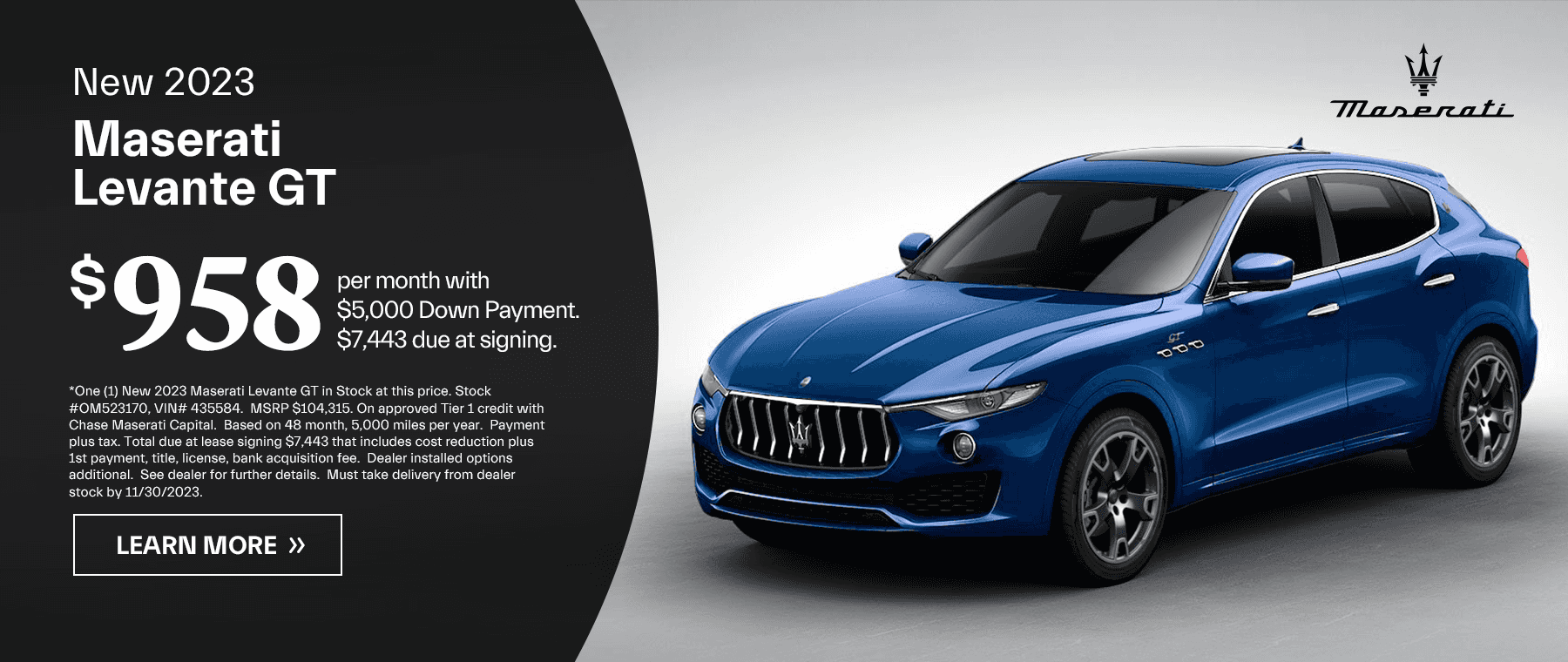 Maserati Levante GT Lease Special