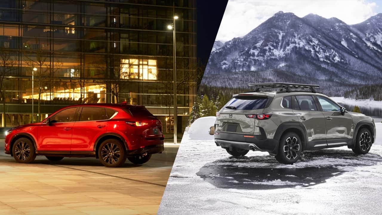 Mazda CX-5 and CX-50 side profile comparison