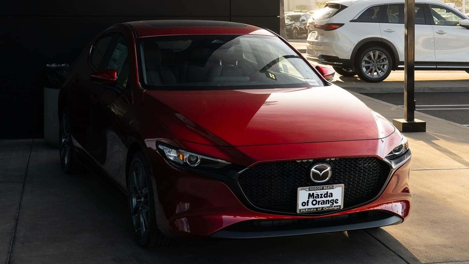 2026 Mazda Mazda3 Hatchback exterior side profile at Mazda of Orange in Orange County